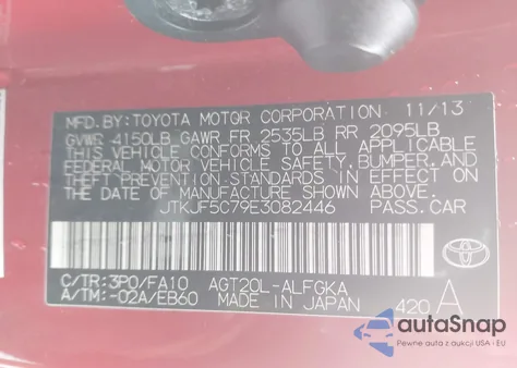 2014 Scion Tc z USA, uszkodzony, nr VIN JTKJF5C79E3082446